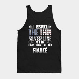 Correctional Office Fiance Thin Silver Line Tank Top